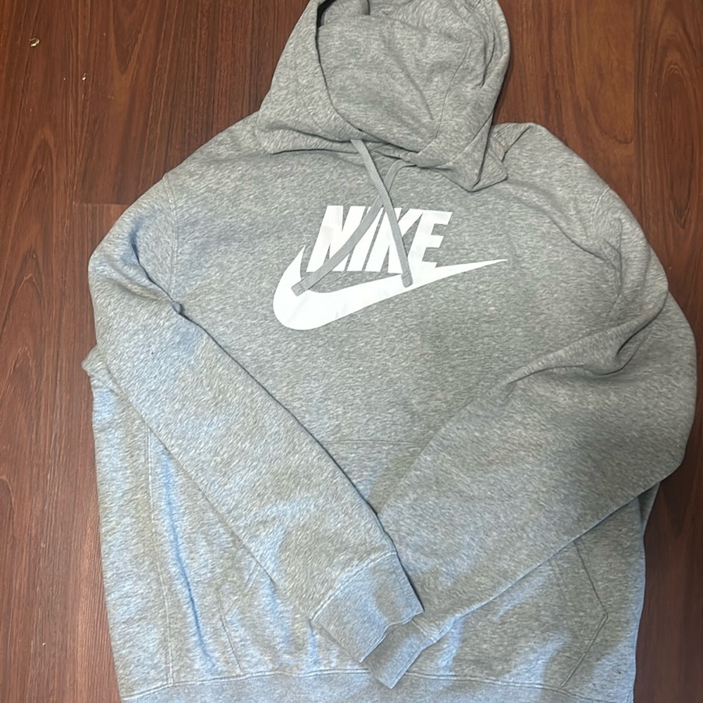 Light Gray-Heather Nike Hoodie
